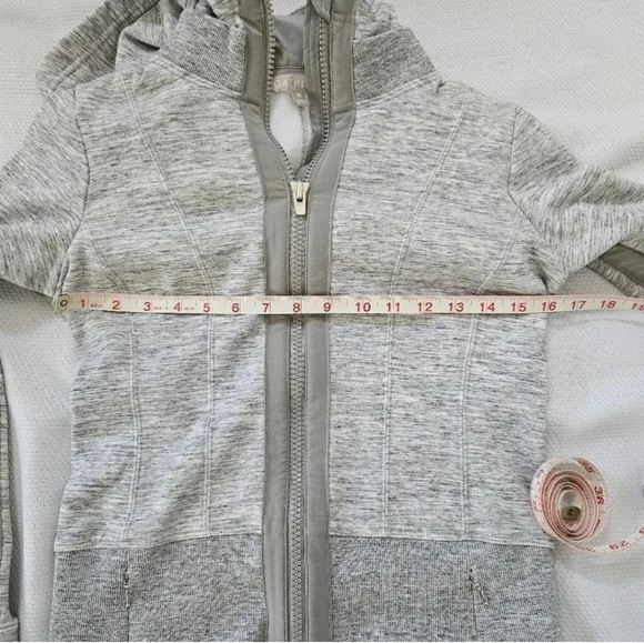 Athleta Heathered Grey Zip-up Hoodie Size XS - Picture 4 of 5